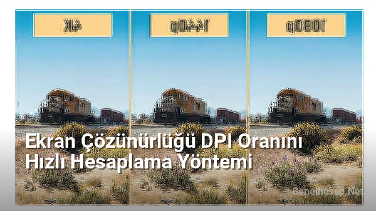 Ekran Çözünürlüğü DPI Oranını Hızlı Hesaplama Yöntemi - Genelhesap.Net