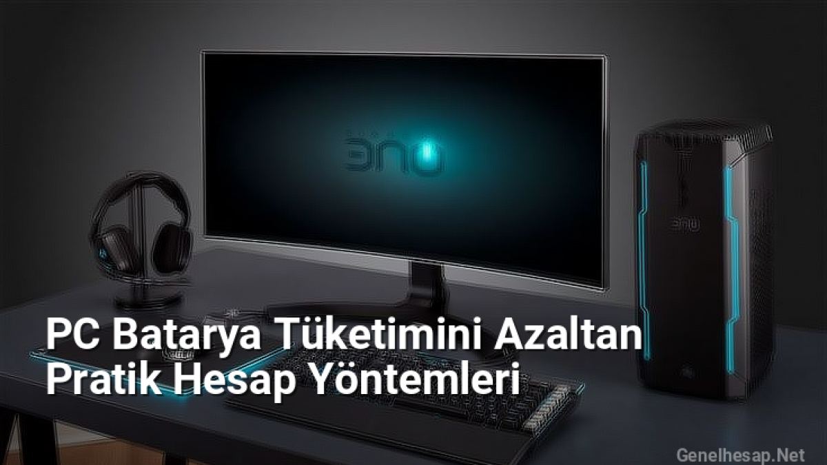 PC Batarya Tüketimini Azaltan Pratik Hesap Yöntemleri - Genelhesap.Net