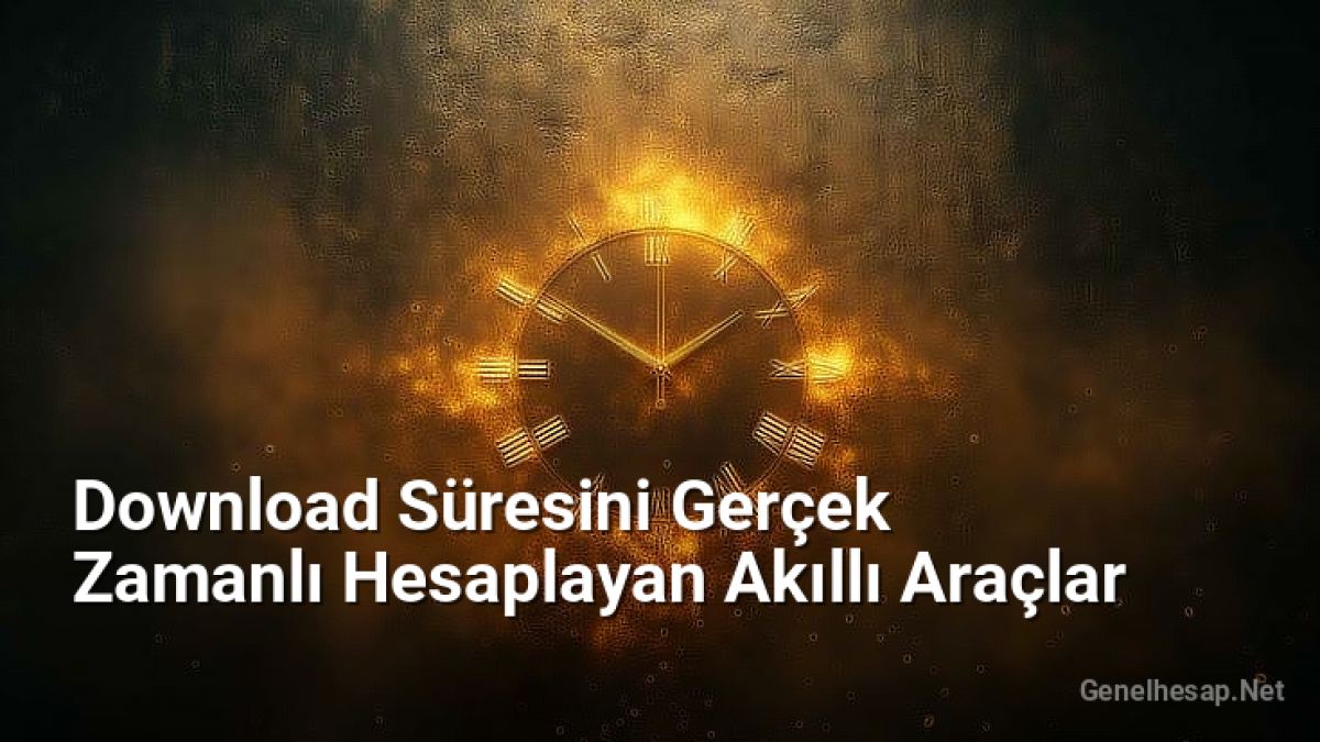 Download Süresini Gerçek Zamanlı Hesaplayan Akıllı Araçlar - Genelhesap.Net