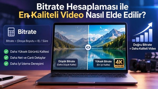 Bitrate hesaplama grafikleri ve video kalitesi karşılaştırması
