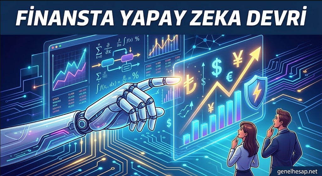 Yapay zeka ile finansal hesaplamalar yapan kişi